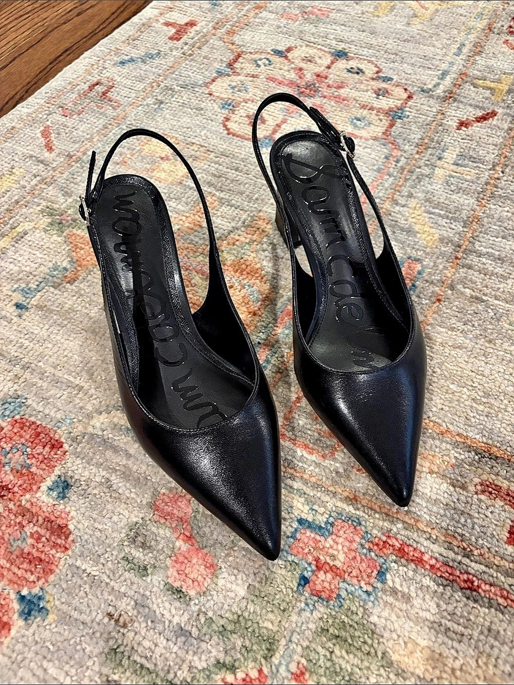 Sam Edelman Winfred Slingback Pump Black Pointed-Toe Heels size 8.5